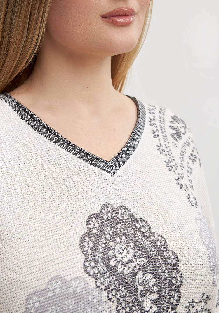 Джемпер-туника с дизайнерским принтомМилана шир.  750, рис. 5