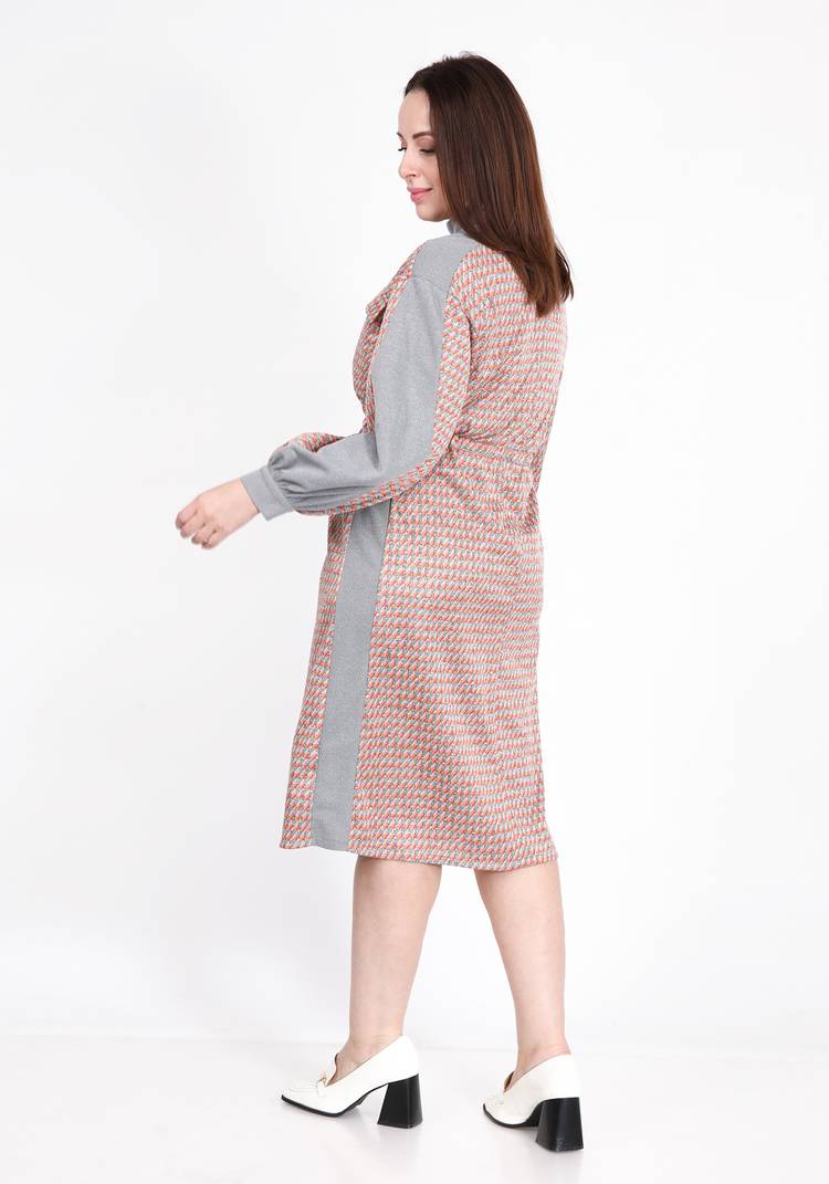 Платье комбинированное прямого кроя шир.  750, рис. 3