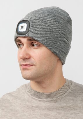 Шапка с фонарем Теплый свет