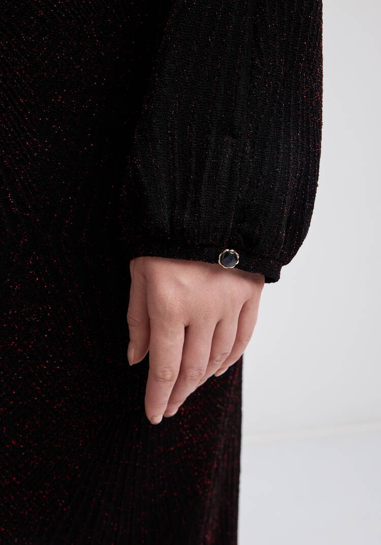 Платье трикотажное с бантом и люрексом шир.  750, рис. 6