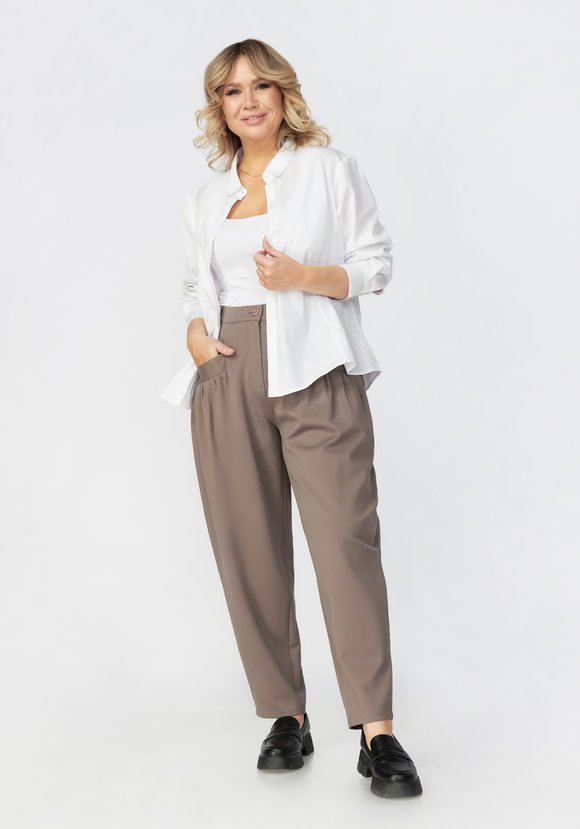 Брюки женские бананы свободного кроя шир.  580, рис. 8