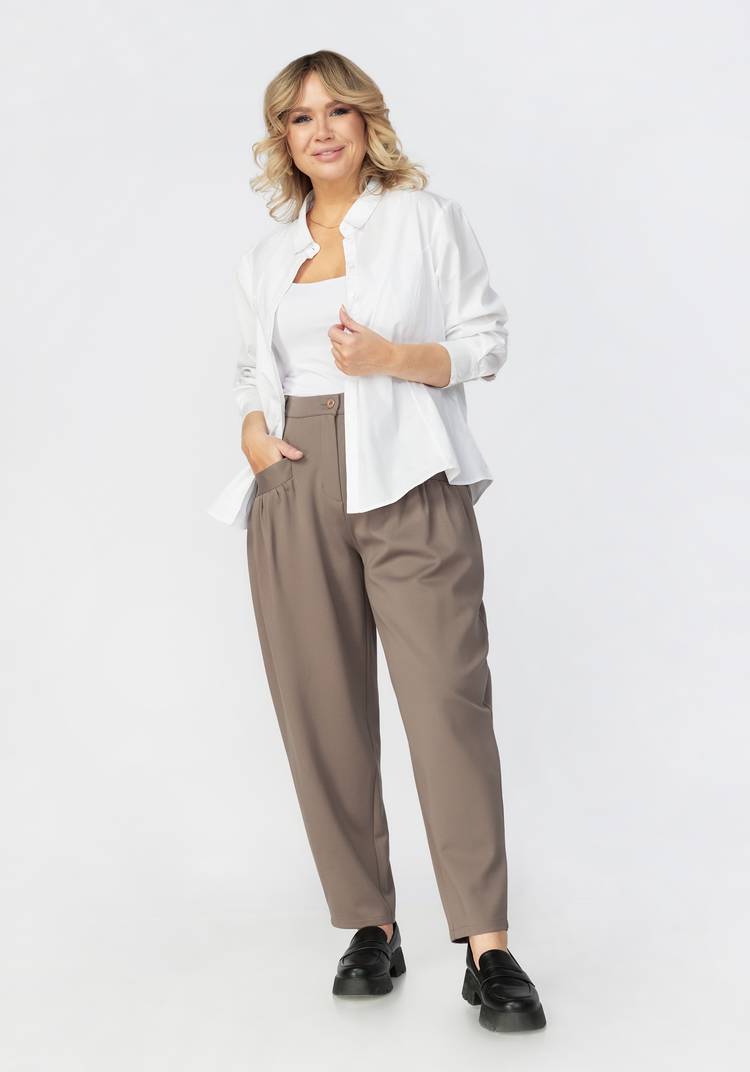 Брюки женские бананы свободного кроя шир.  750, рис. 8