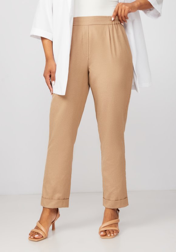 Брюки бананы льняные шир.  580, рис. 12