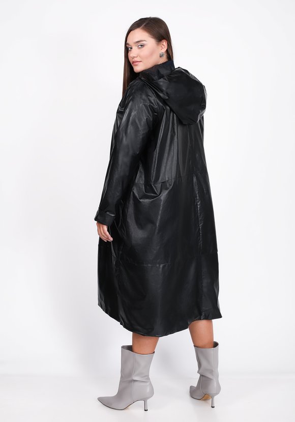 Пальто из эко-кожи на молнии шир.  580, рис. 14