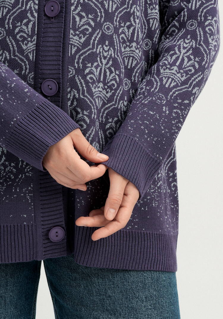 Кардиган с узорами и эффектом деграде шир.  750, рис. 22