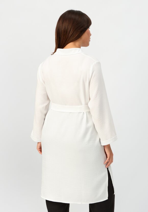 Туника с контрастными пуговицами на поясе шир.  580, рис. 3