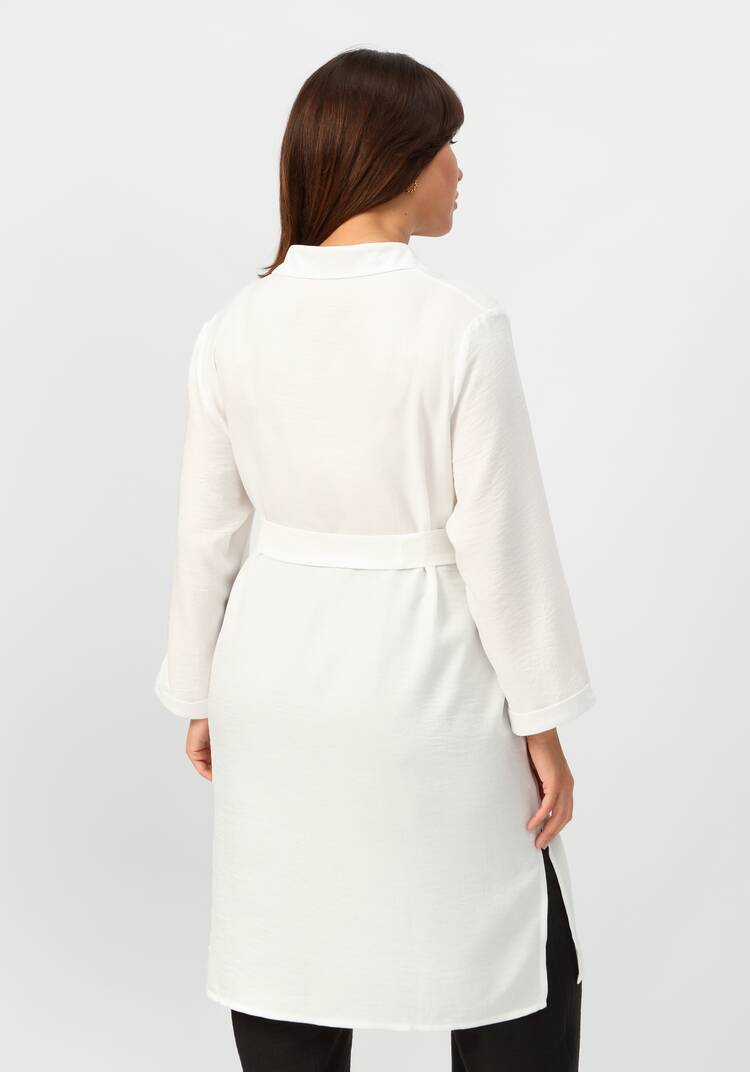 Туника с контрастными пуговицами на поясе шир.  750, рис. 3