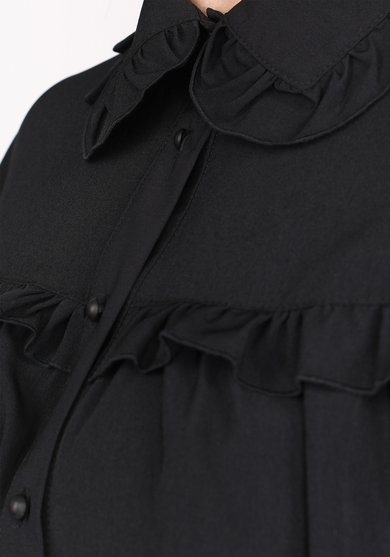 Блуза с объемными рукавами и рюшами Victoria, размер 50, цвет молочный - фото 6