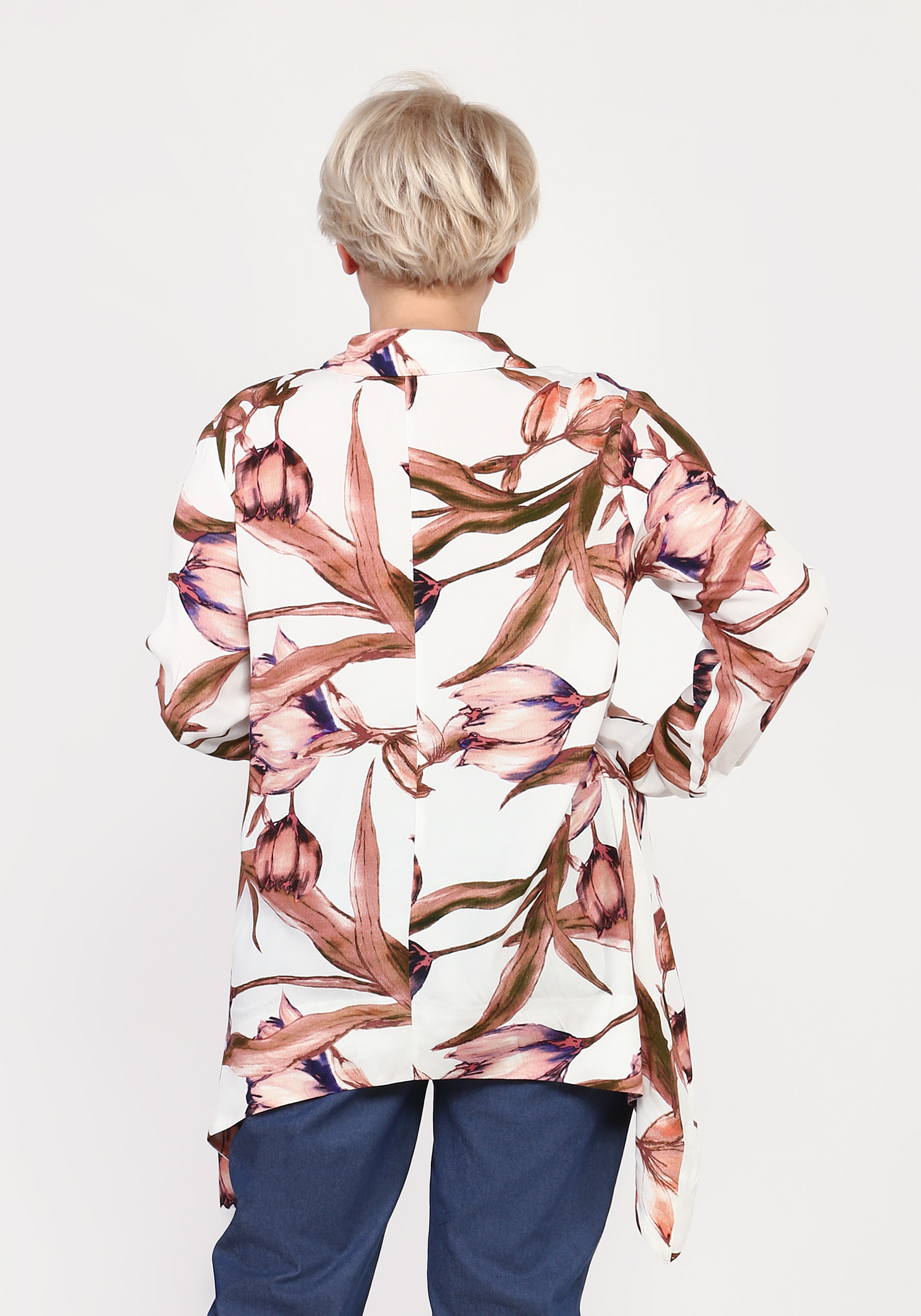 Блузка с асимметричным низом Frida, размер 44, цвет коричневый - фото 5