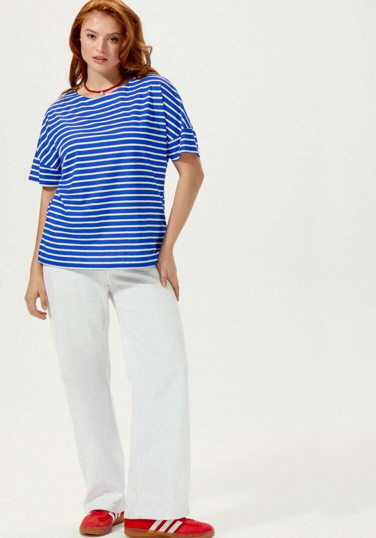 Футболка в горизонтальную полоску шир.  750, рис. 18