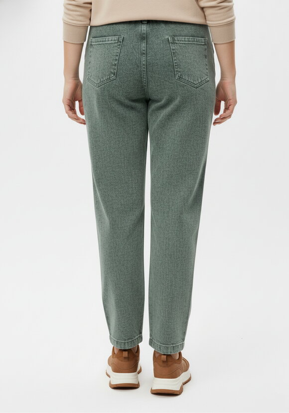 Джинсы с вышивкой на резинке шир.  580, рис. 3