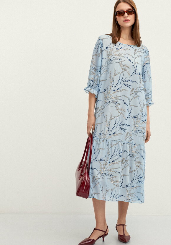 Платье с цветочным принтом шифоновое шир.  580, рис. 8