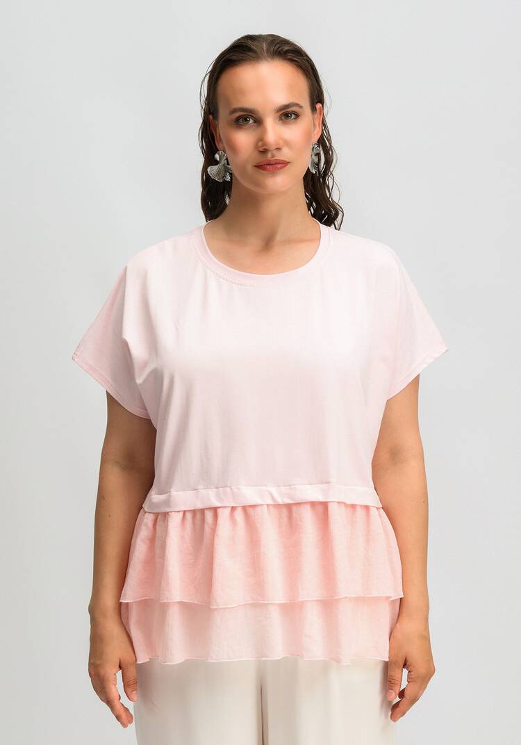 Блуза комбинированная с ярусами по низу шир.  750, рис. 12