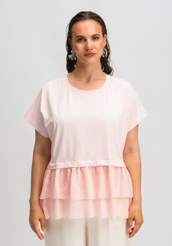 Блуза комбинированная с ярусами по низу шир.  580, рис. 12