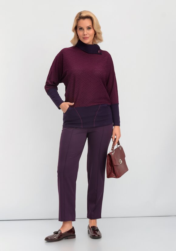 Джемпер свободного кроя с карманами шир.  580, рис. 7