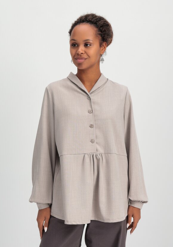 Блуза с шалевым воротом шир.  580, рис. 4