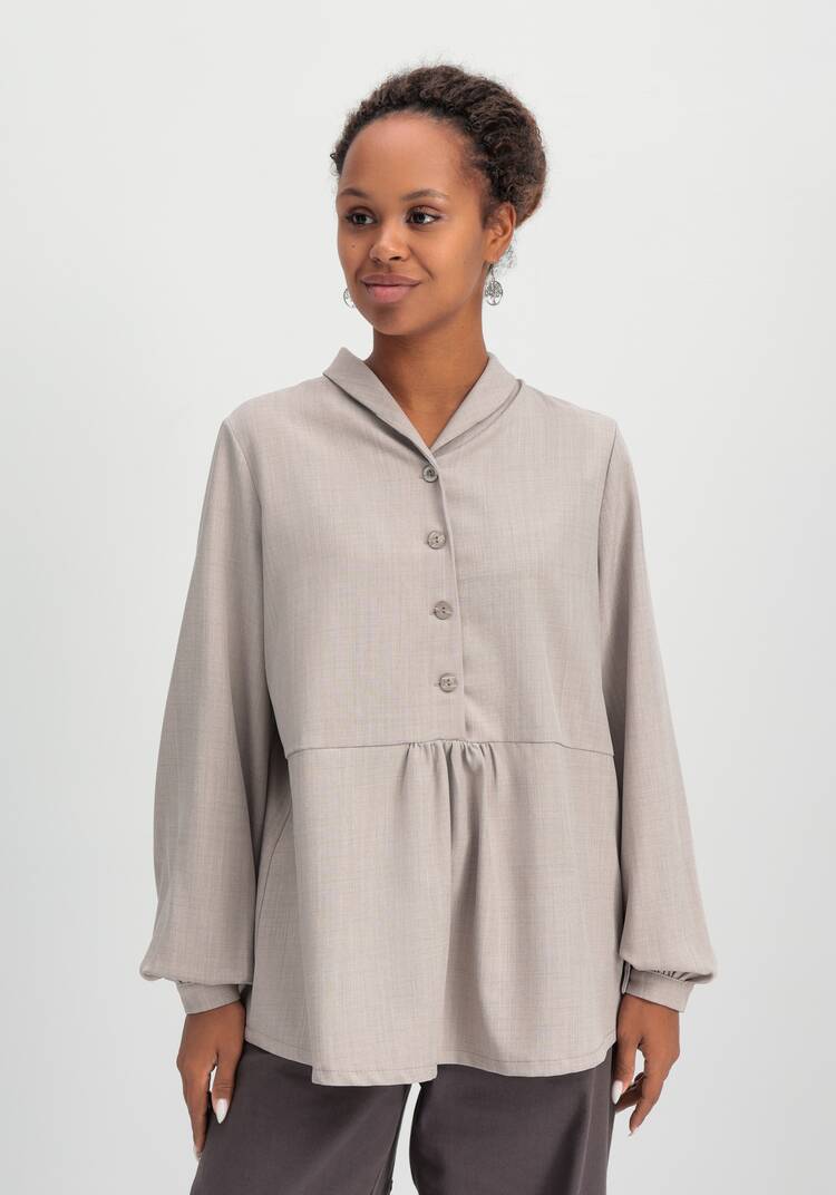 Блуза с шалевым воротом шир.  750, рис. 4