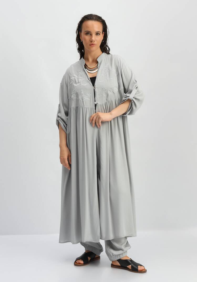 Рубашка удлиненная с вышивкой на кокетке шир.  750, рис. 20