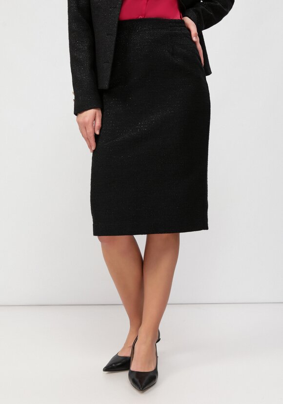 Юбка классика с резинкой на поясе и шлицей шир.  580, рис. 7