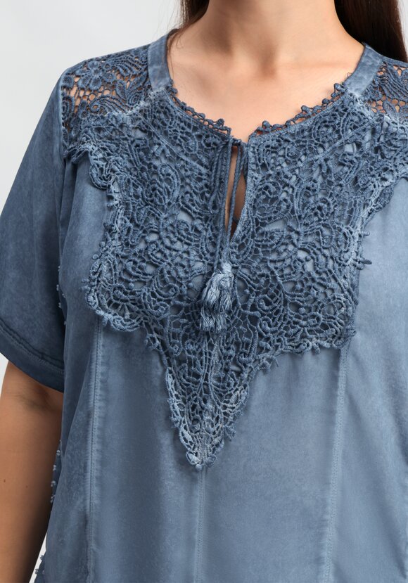 Блуза ажурная с вышивкой шир.  580, рис. 5
