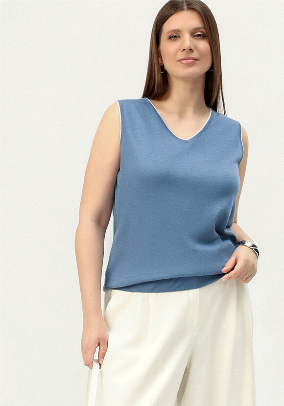 Топ с декором из метанити шир.  580, рис. 32