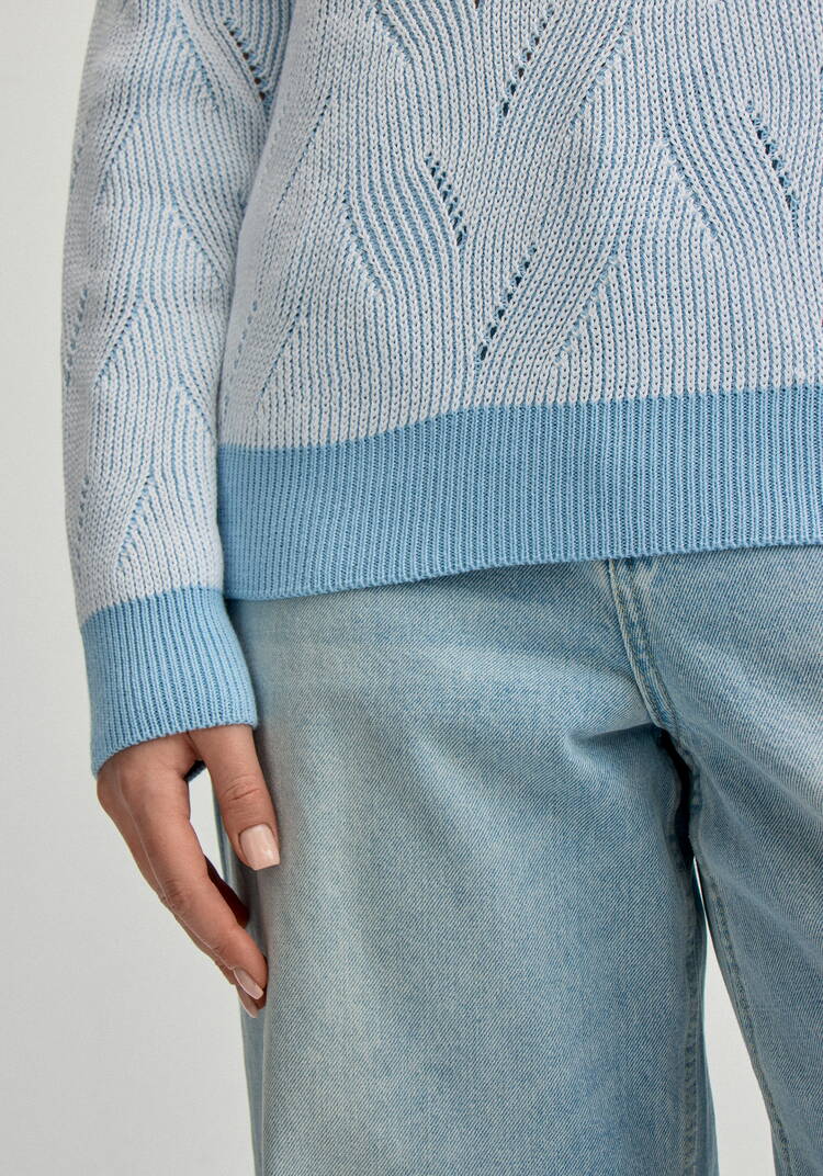 Джемпер с фактурным орнаментом шир.  750, рис. 22