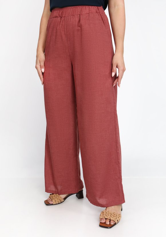 Брюки широкие из хлопка на резинке шир.  580, рис. 21