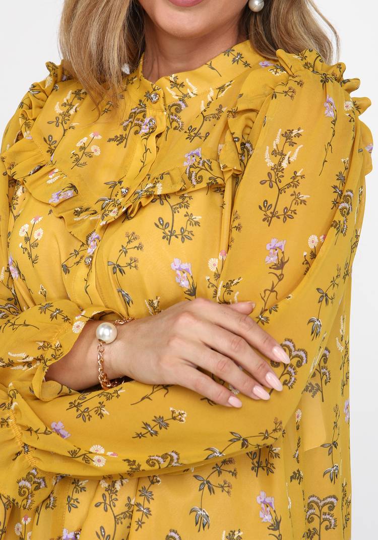 Блуза Пение птиц шир.  750, рис. 7