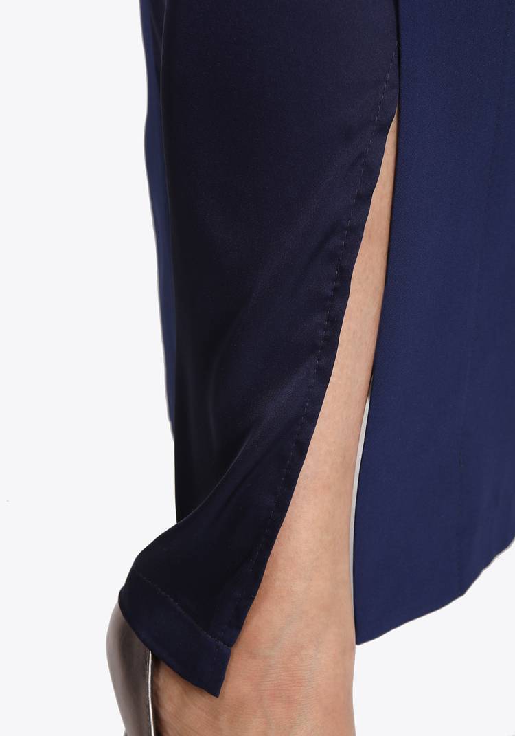 Брюки с атласными вставками и разрезами шир.  750, рис. 7