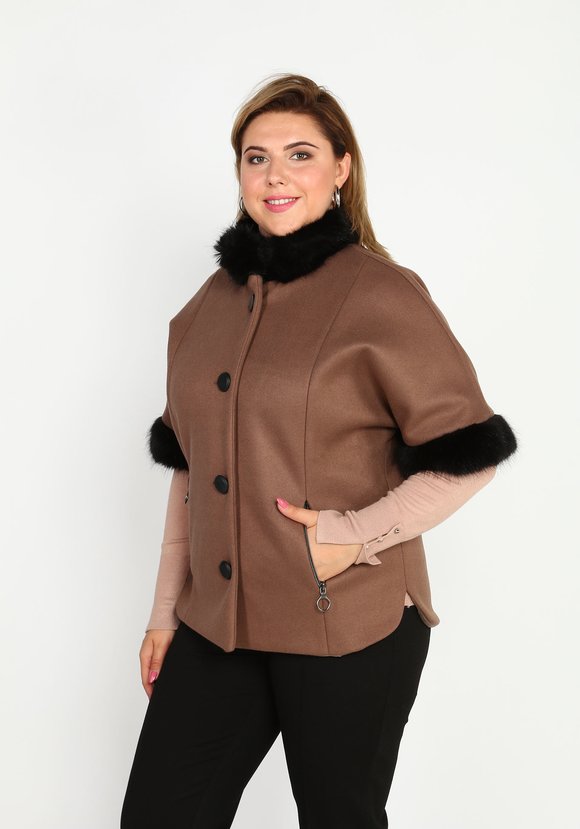 Куртка с меховым декором шир.  580, рис. 2