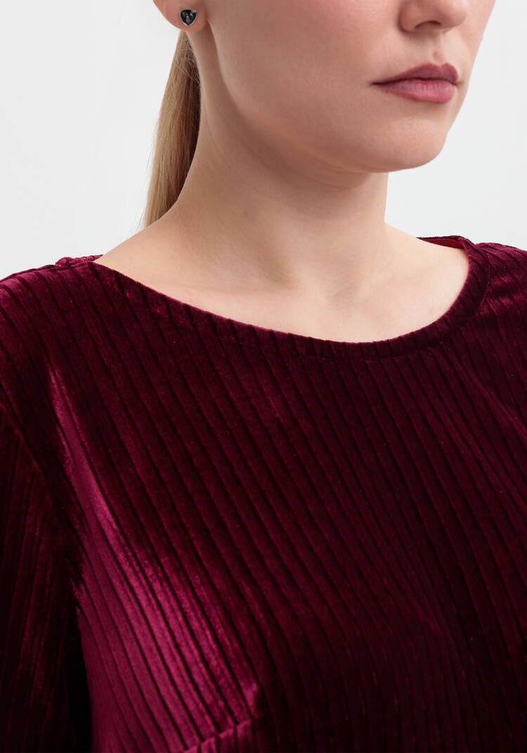 Блуза из плиссированного бархата шир.  750, рис. 5