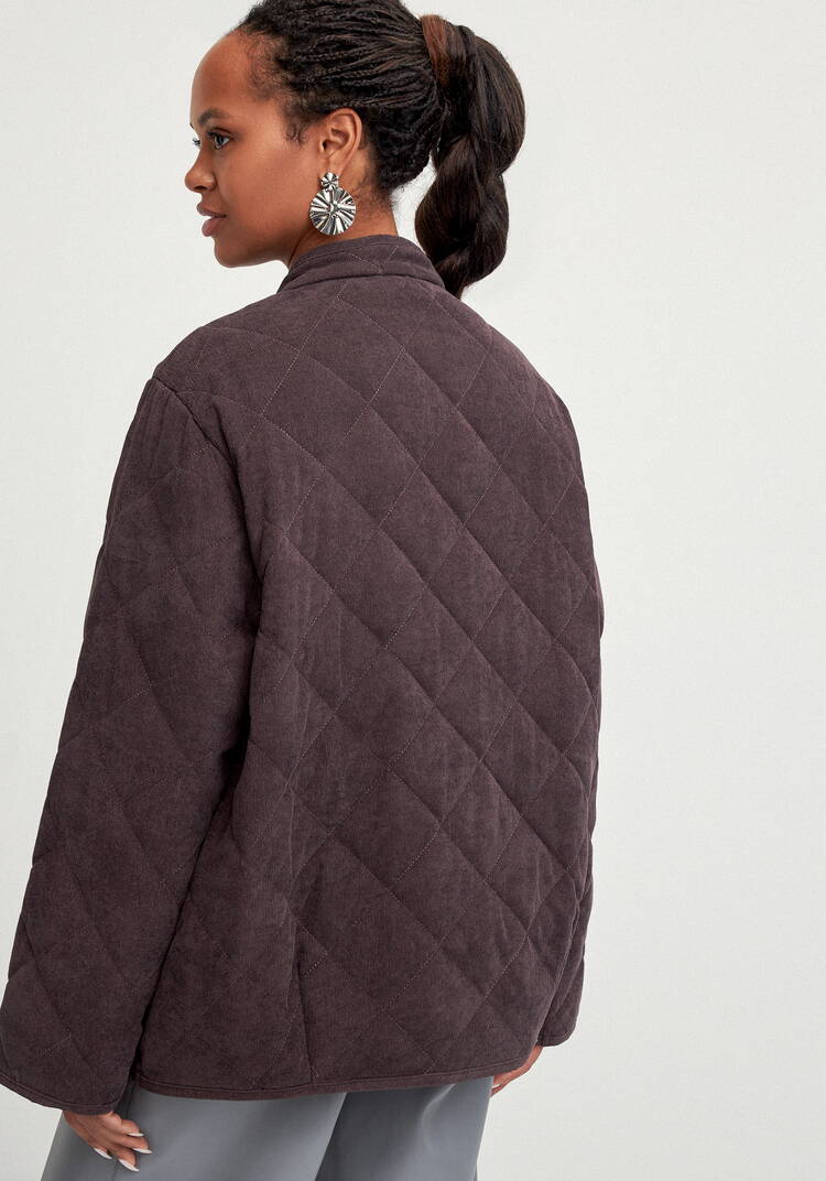 Жакет вельветовый с контрастным подкладом шир.  750, рис. 3