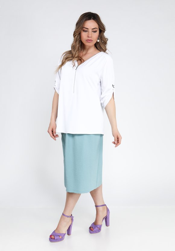 Блуза на молнии Изабелла шир.  580, рис. 1