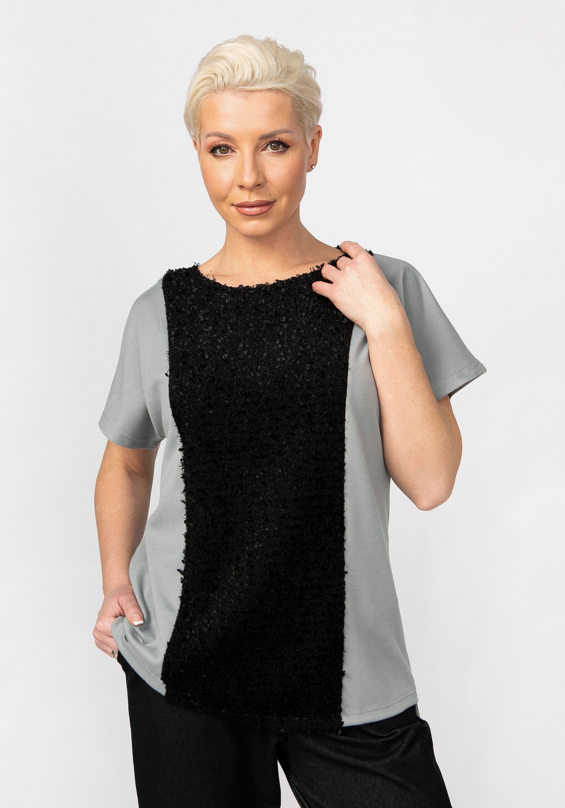 

Туника с отделкой по полочке "Персефона", Черный