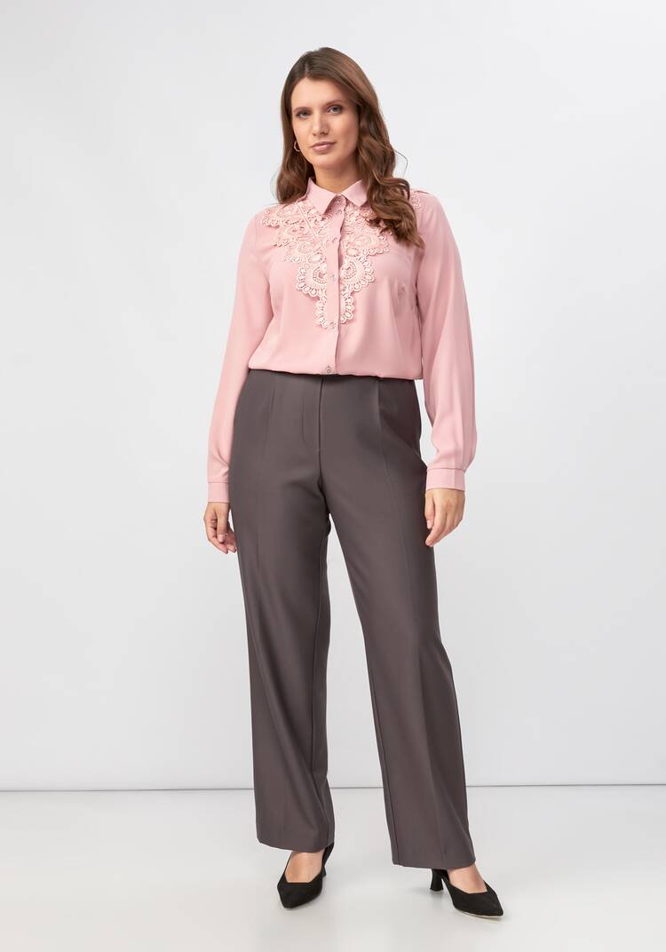 Блуза прямого кроя с ажурным кружевом шир.  750, рис. 10