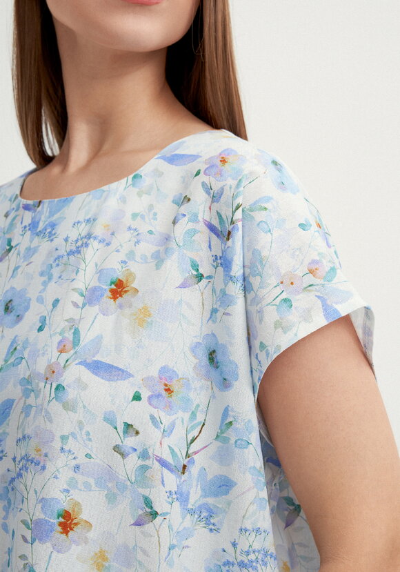 Блуза изо льна с коротким рукавом шир.  580, рис. 5