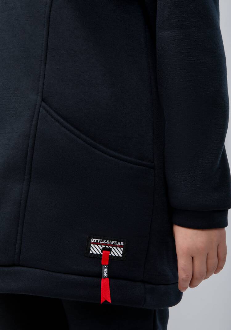 Толстовка удлиненная с капюшоном шир.  750, рис. 30