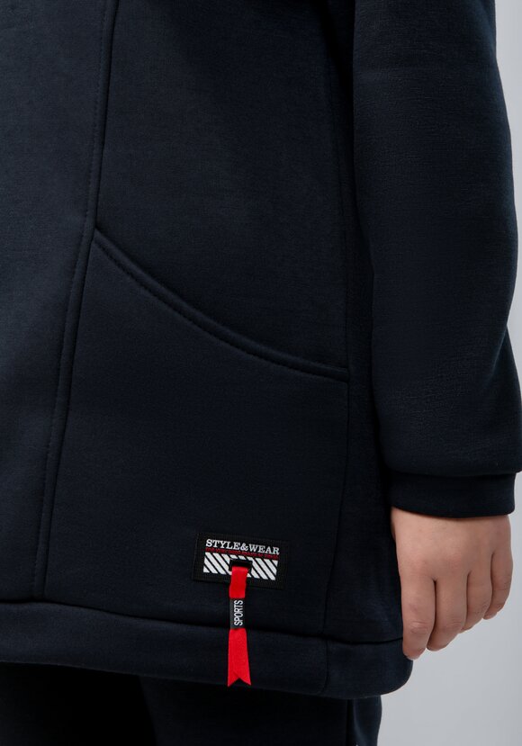 Толстовка удлиненная с капюшоном шир.  580, рис. 30