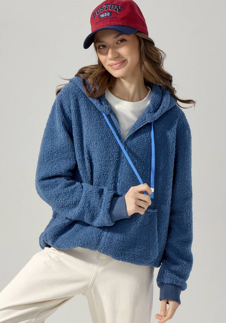 Толстовка с капюшоном меховая шир.  750, рис. 1