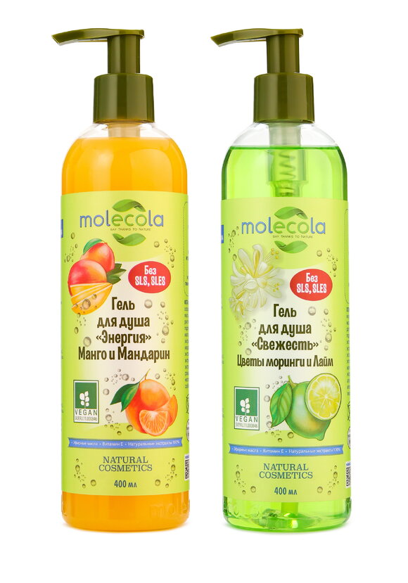 Гель для душа без парабенов, 2 шт шир.  580, рис. 1