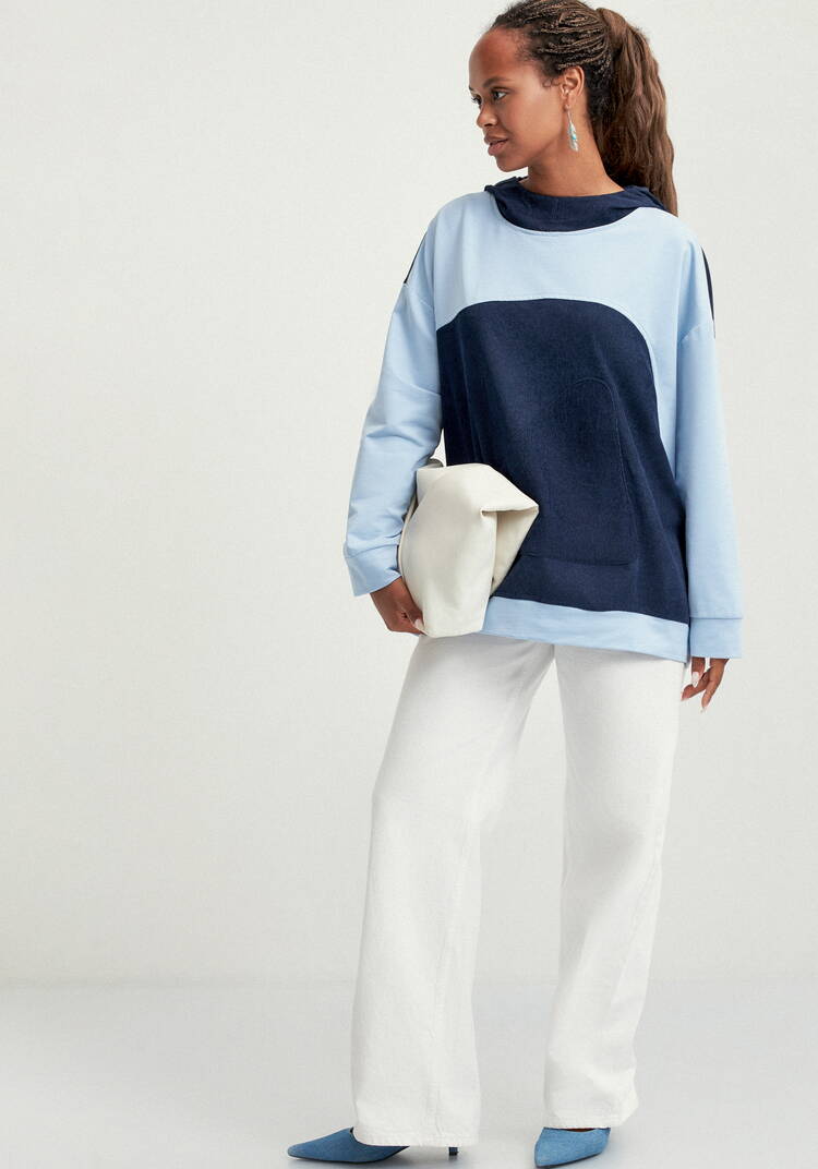 Худи оверсайз комбинированное шир.  750, рис. 17