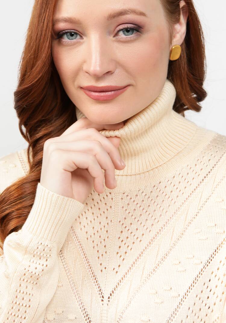 Джемпер прямого силуэта с ажурным рисунком шир.  750, рис. 6