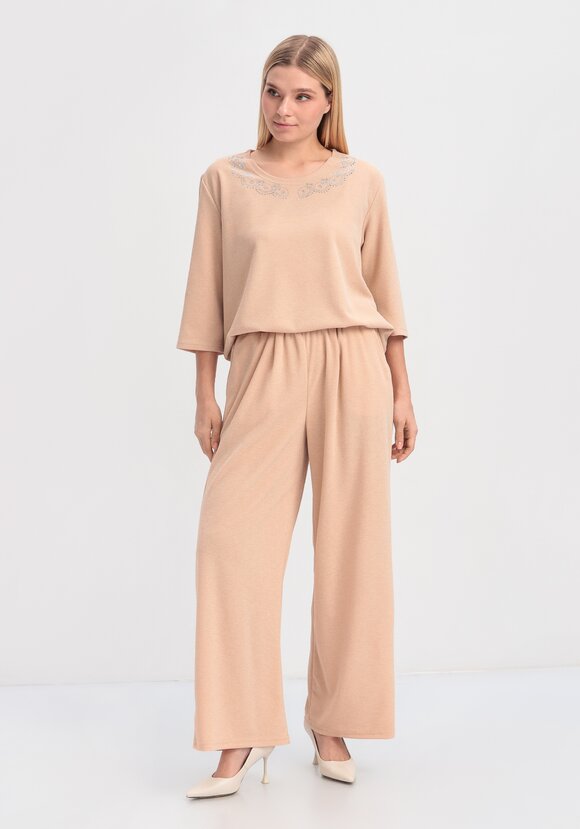 Брюки прямые с люрексом шир.  580, рис. 17