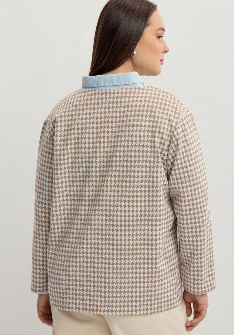 Лонгслив прямого кроя с рукавом 3/4 шир.  750, рис. 3