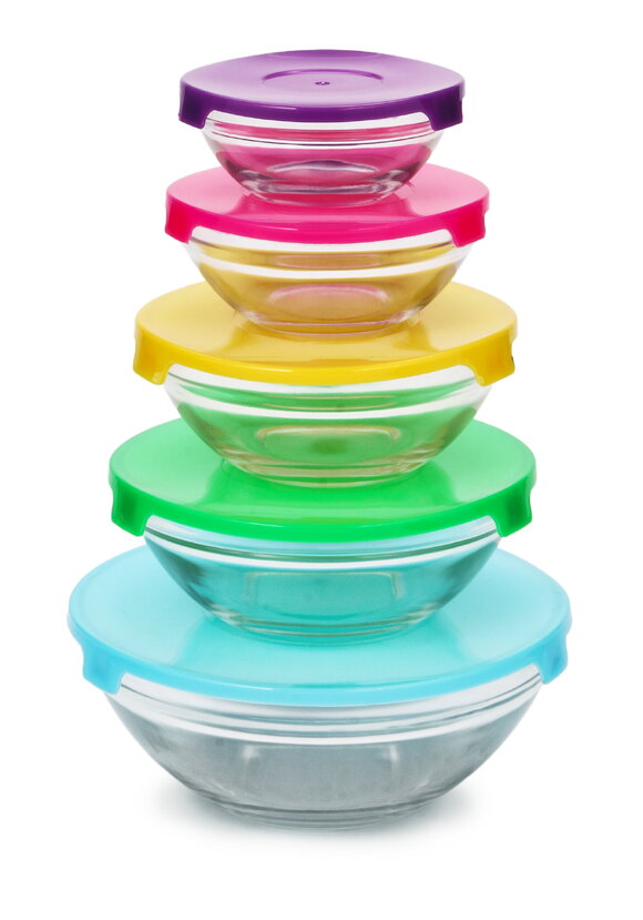 Набор стеклянных контейнеров с крышками 5 шт шир.  580, рис. 1