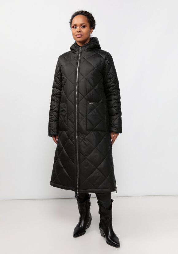 Пальто стеганое с боковыми разрезами шир.  580, рис. 3