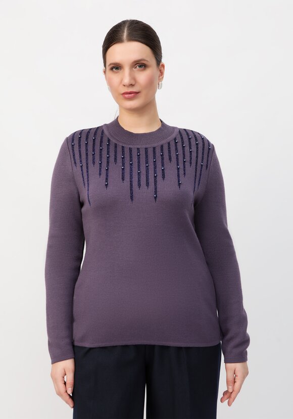 Джемпер с жемчугом и метанитью шир.  580, рис. 16