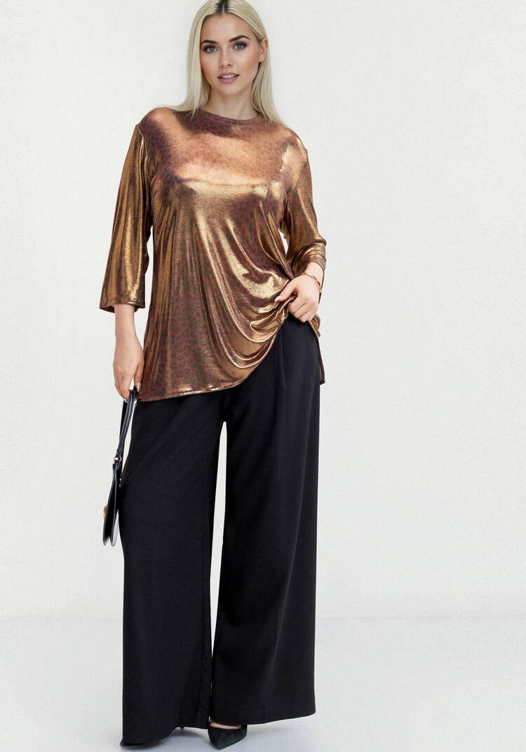 Блуза из ткани с голографическим принтом шир.  750, рис. 27