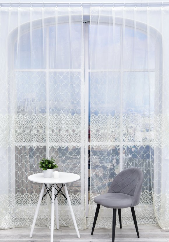 Комплект тюля с вышивкой Бонжур шир.  580, рис. 7