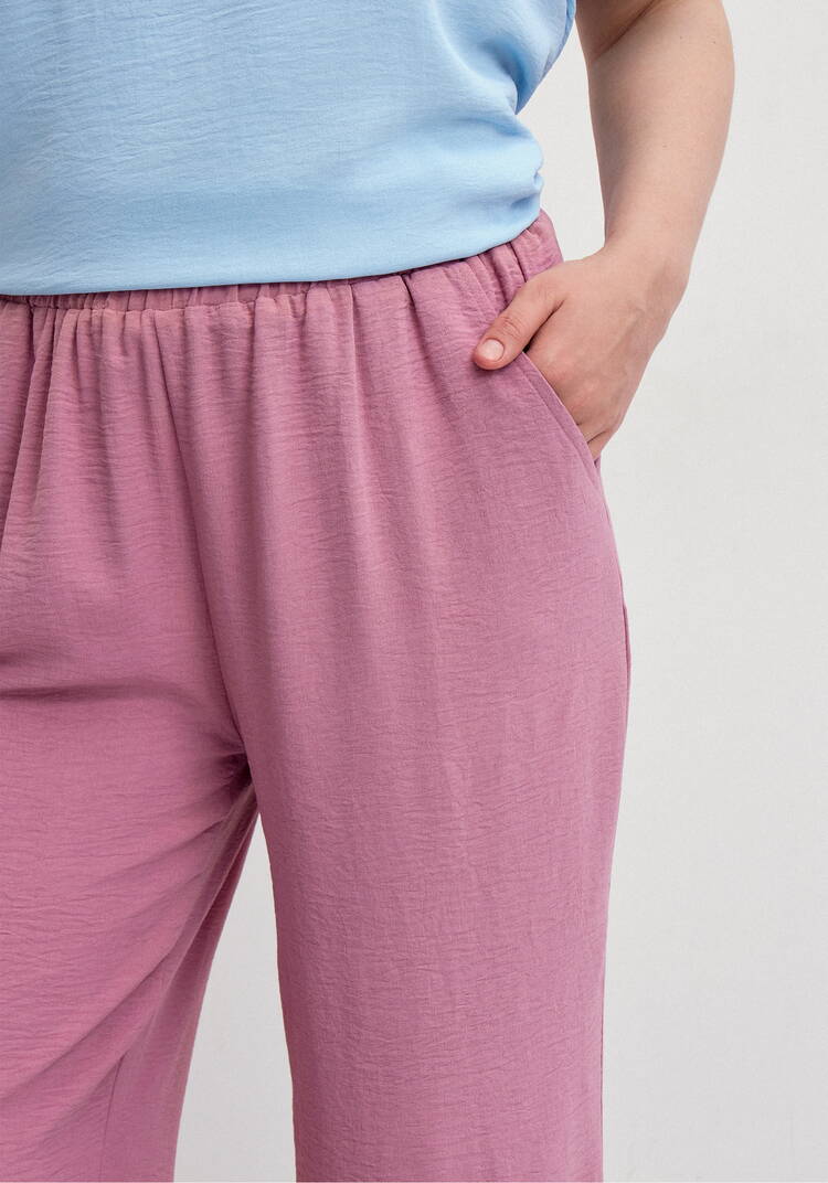 Брюки палаццо на резинке с карманами шир.  750, рис. 17